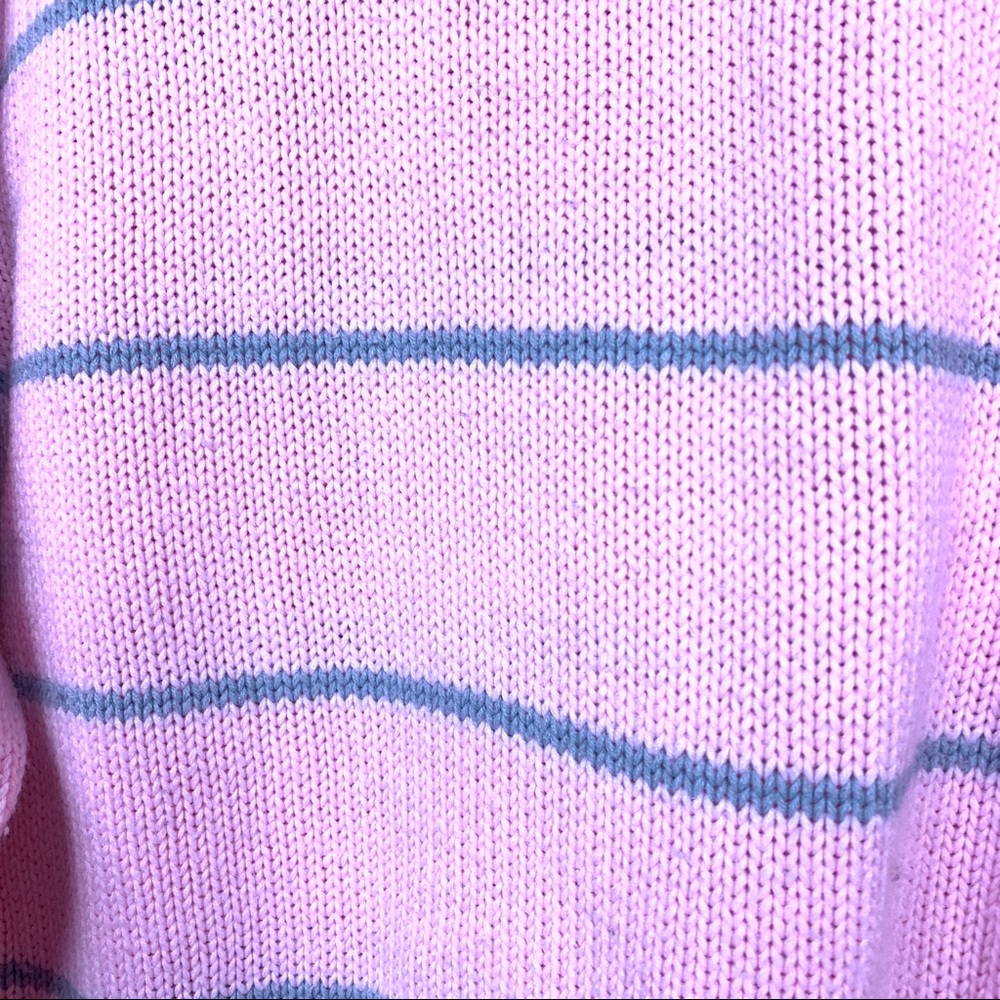 Helium Vintage Acrylic Striped Sweater Pink Grey - Picture 3 of 5